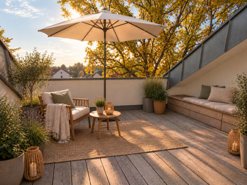 Terrasse Visualisierung – KI-generiert