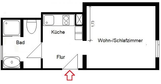 Grundriss 1. OG mitte
