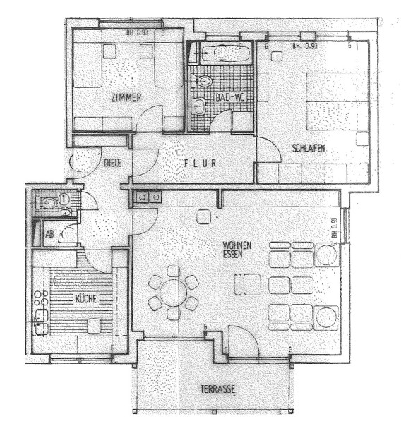 Grundriss Erdgeschoss links