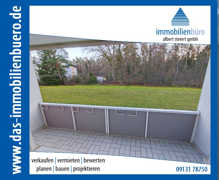 Schöne 4 Zi.-Wohnung direkt am Waldrand 
mit Südbalkon und TG-Stellplatz