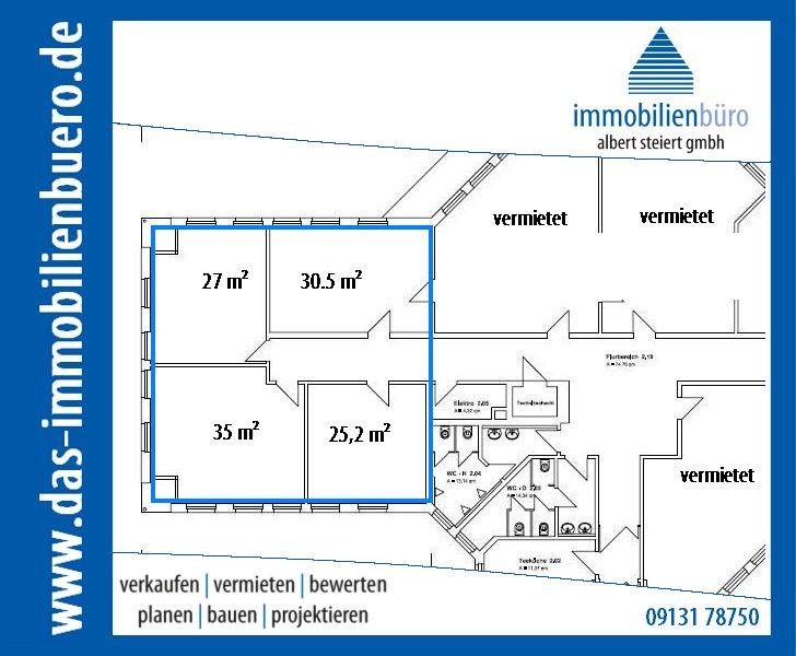 Attraktive Büroräume im 2. Obergeschoss in Erlangen-Tennenlohe